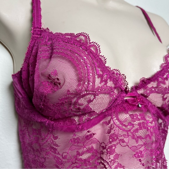 Wacoal Women Chrystalle Underwire Longline Bralette Medium Pink Coquette Babydol - Picture 7 of 11